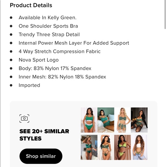 Fashion Nova Sports Bra - Picture 5 of 8